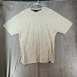 Red Rhino Mens XXL T-Shirt Cream White All Over Print Nautical Short Sleeve Logo